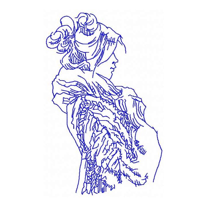 Winter cold woman embroidery design - Embroidery Design