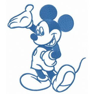 Hello my friends Mickey embroidery design - Embroidery Design