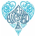 Preview of 'We're all mad here' embroidery design featuring whimsical lettering for creative projects.