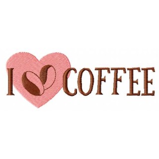 I love coffee embroidery design - Embroidery Design