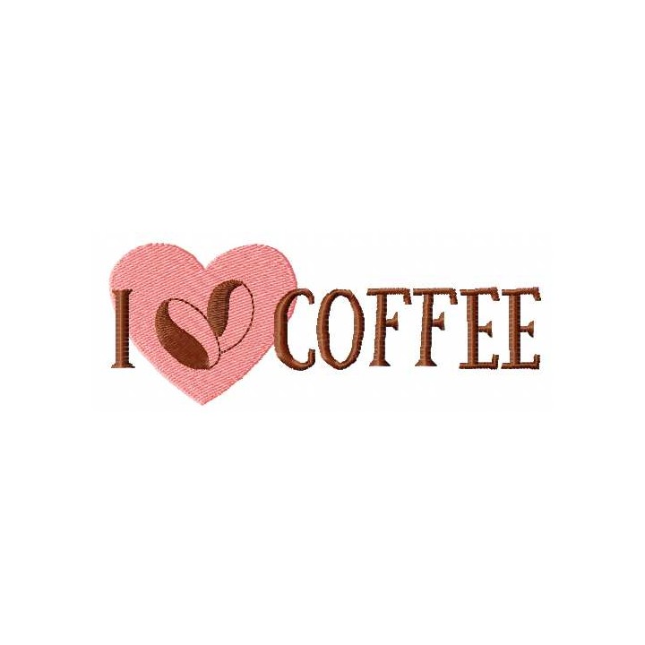 I love coffee embroidery design - Embroidery Design
