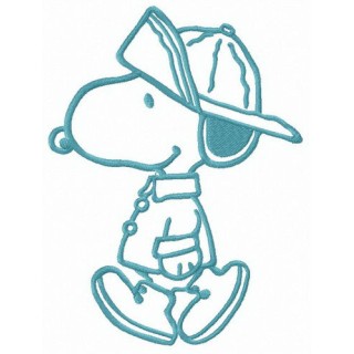 Walking under rain embroidery design - Embroidery Design