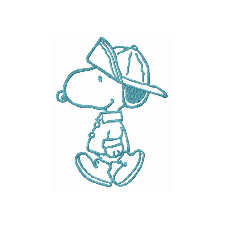 Walking under rain embroidery design - Embroidery Design