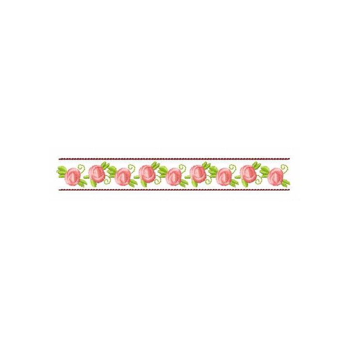 Roses border embroidery design - Embroidery Design