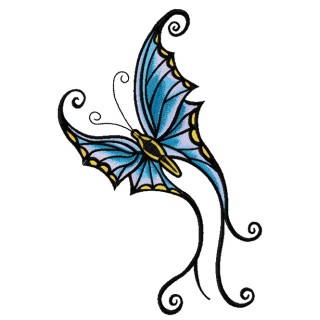 Butterfly flutters embroidery design - Embroidery Design