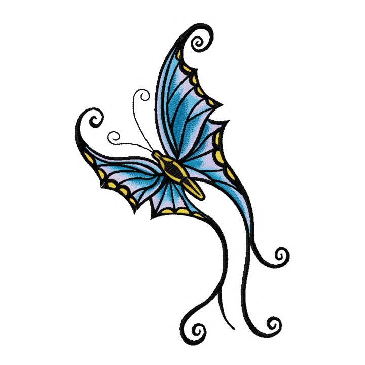 Butterfly flutters embroidery design - Embroidery Design