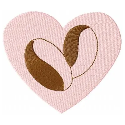 Love coffee embroidery design showcasing a cozy kitchen motif, perfect for stitching on towels or aprons.