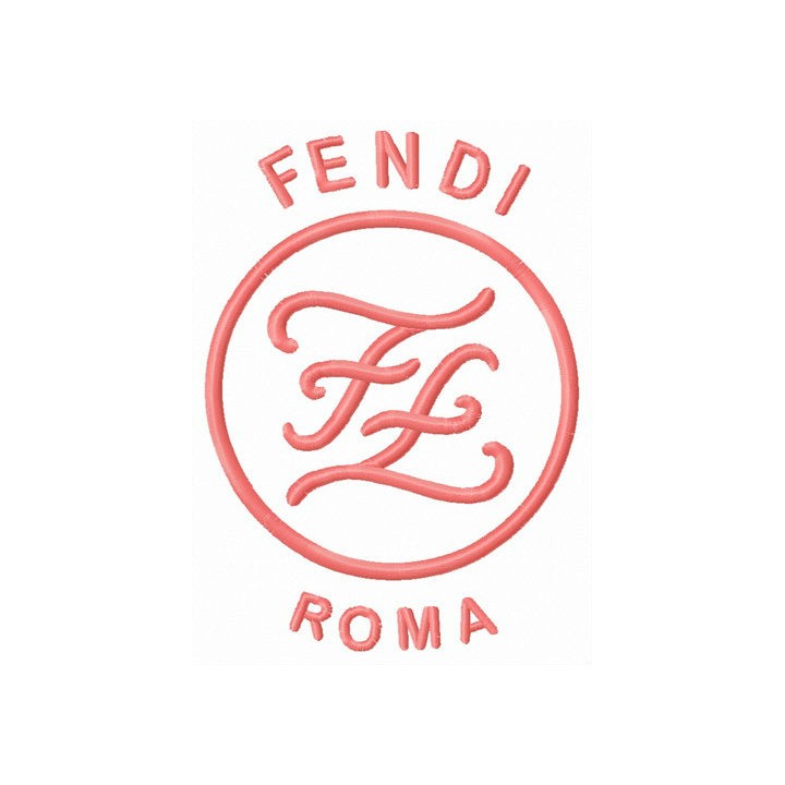 Fendi Roma logo embroidery design - Embroidery Design
