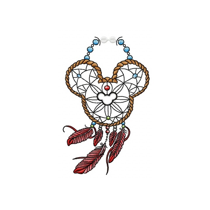 Mickey Mouse dreamcatcher embroidery design - Embroidery Design