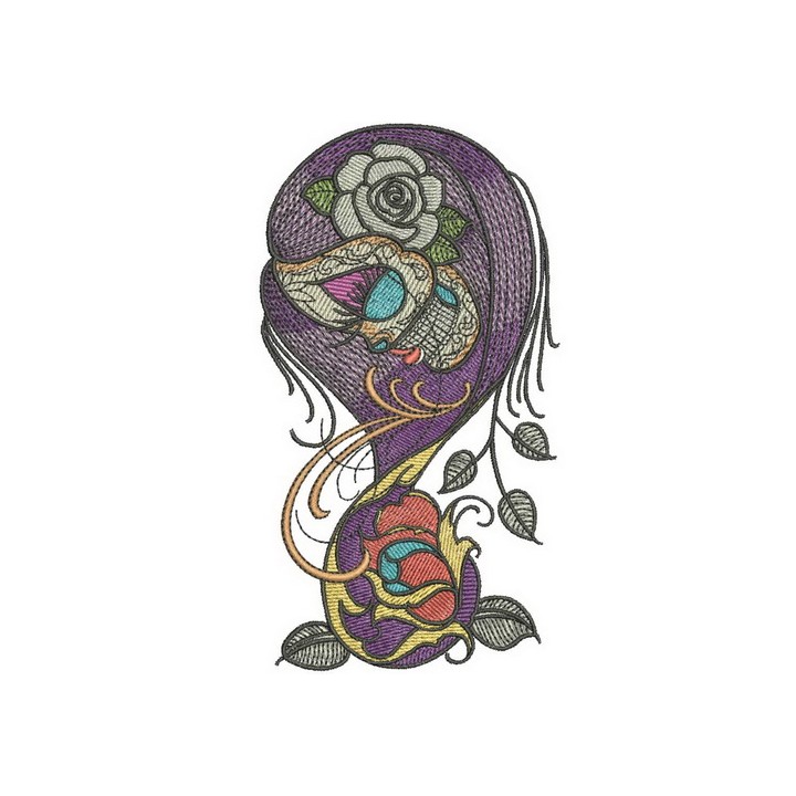 Dead beauty 2 embroidery design - Embroidery Design