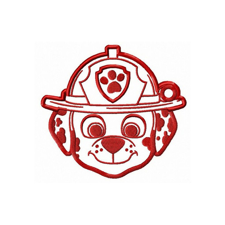 Spotted firefighter embroidery design - Embroidery Design