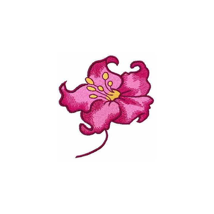 Pink shadow flower embroidery design - Embroidery Design