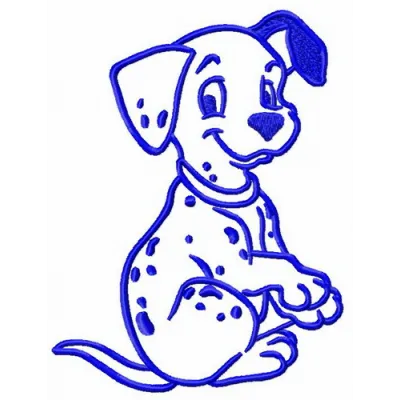 Brave Patch embroidery design featuring a playful 101 Dalmatians theme, perfect for adding character to your projects.