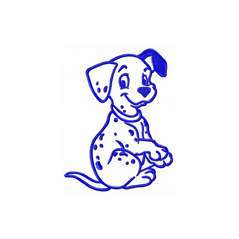 Brave Patch embroidery design featuring a playful 101 Dalmatians theme, perfect for adding character to your projects.