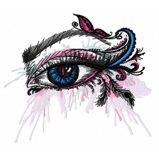 Exotic eye embroidery design - Embroidery Design