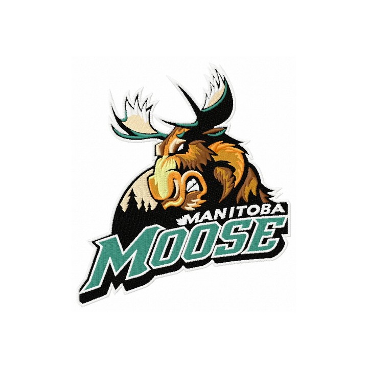 Manitoba Moose logo embroidery design - Embroidery Design