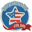 Independence Day embroidery design featuring stars and stripes, ideal for festive projects on t-shirts and bags.