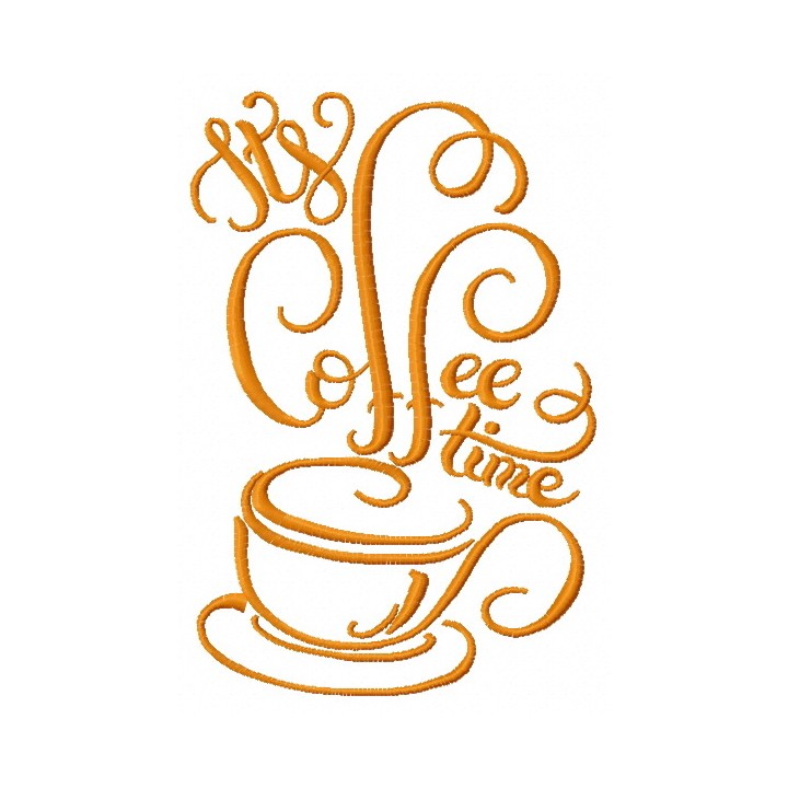 It's coffee time embroidery design - Embroidery Design