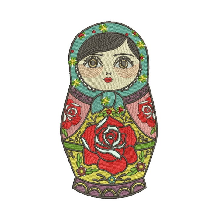 Matryoshka embroidery design - Embroidery Design
