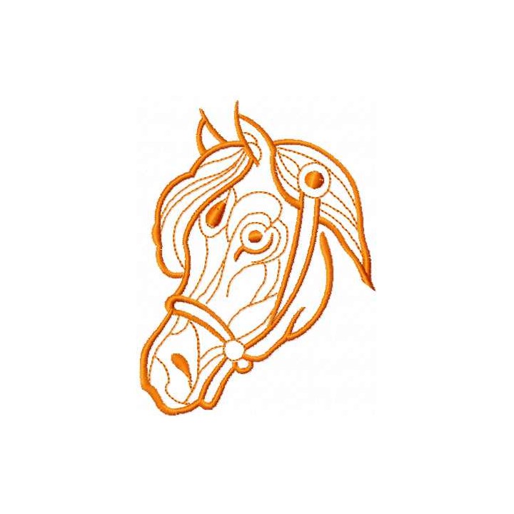 Head horse embroidery design - Embroidery Design