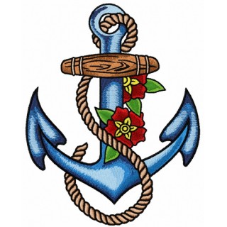Sea anchor embroidery design - Embroidery Design