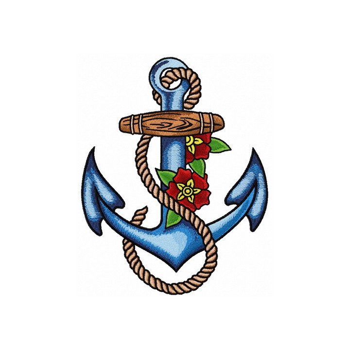 Sea anchor embroidery design - Embroidery Design