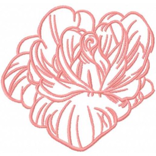 Pink rose 15 embroidery design - Embroidery Design
