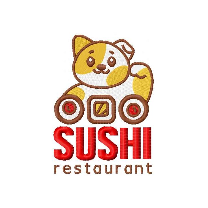 Sushi restaraunt embroidery design - Embroidery Design