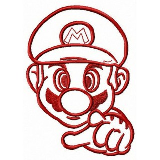 Plumber Mario embroidery design - Embroidery Design