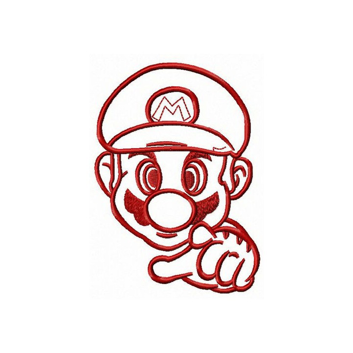 Plumber Mario embroidery design - Embroidery Design