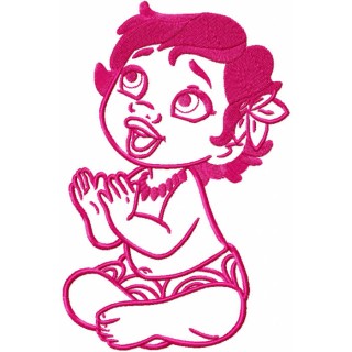 Moana baby girl embroidery design - Embroidery Design