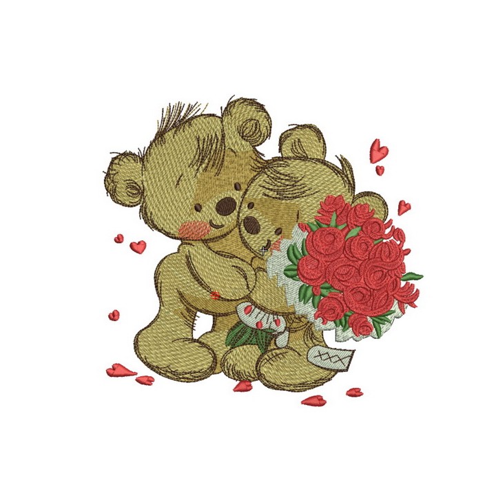 Great bouquet for my teddy embroidery design - Embroidery Design