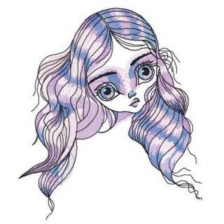 Crazy girl embroidery design - Embroidery Design
