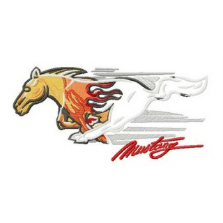Ford Mustang logo embroidery design - Embroidery Design