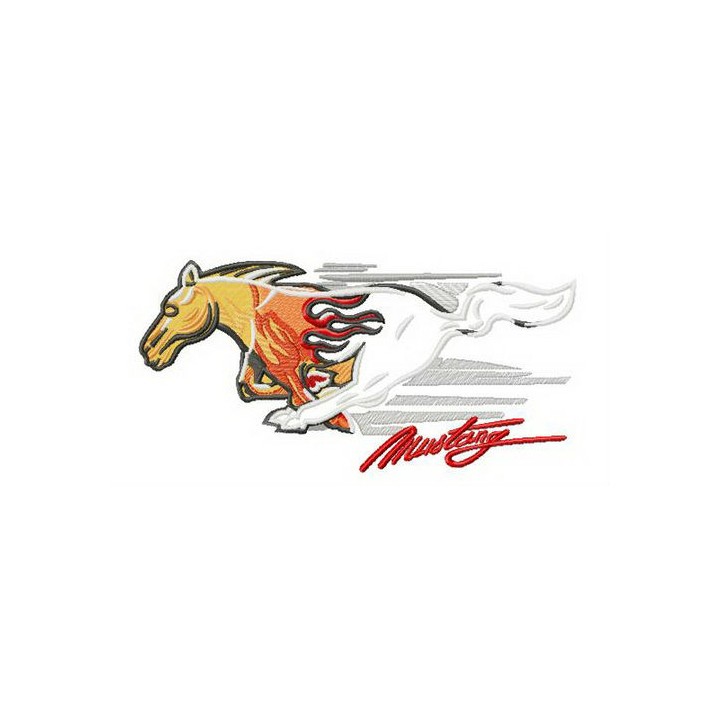 Ford Mustang logo embroidery design - Embroidery Design