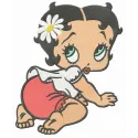 Baby Betty Boop embroidery design featuring a cute and playful motif for stitching on baby onesies or blankets.