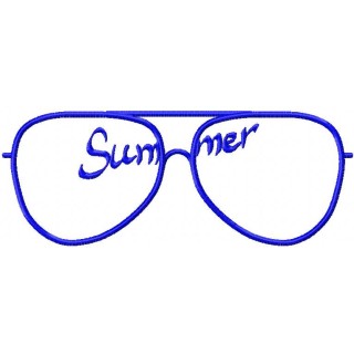 Summer sunglasses embroidery design - Embroidery Design