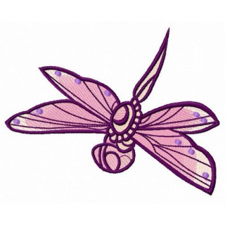 Purple dragonfly embroidery design - Embroidery Design
