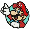 Preview of the Mario Watch Out! embroidery design featuring playful Super Mario motifs for fun stitching projects.