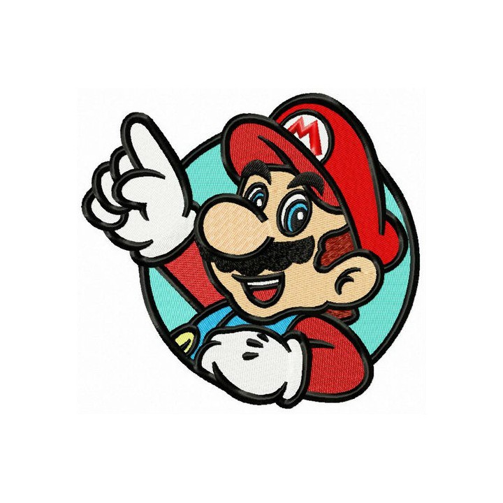 Mario watch out! embroidery design - Embroidery Design