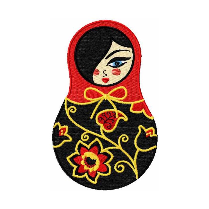 Nesting doll embroidery design - Embroidery Design