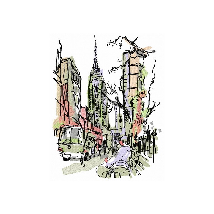 New York embroidery design - Embroidery Design