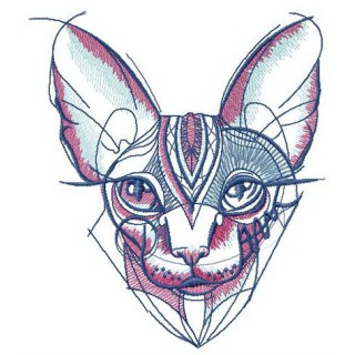 Bambino cat embroidery design - Embroidery Design