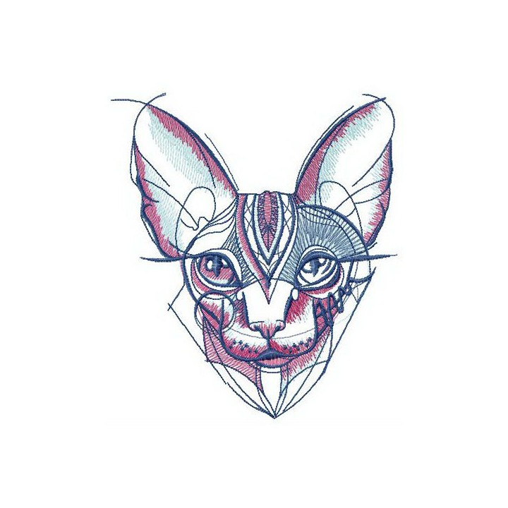 Bambino cat embroidery design - Embroidery Design