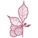 Blend berries embroidery design featuring vibrant fruit motifs, perfect for kitchen-themed projects and home decor.