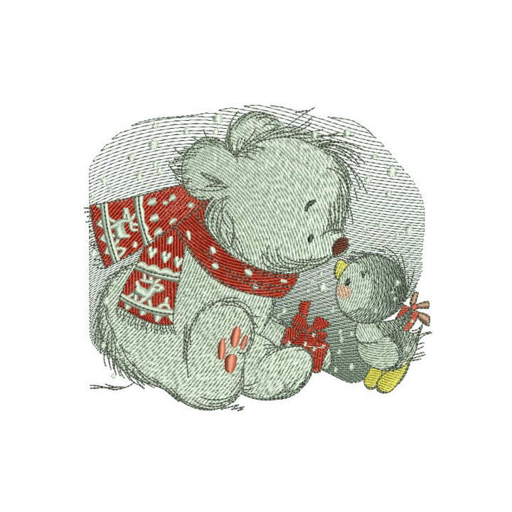 Christmas on the North Pole embroidery design - Embroidery Design