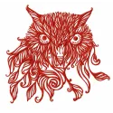 Tribal owl 4 embroidery design showcasing intricate patterns, perfect for embellishing t-shirts and bags.