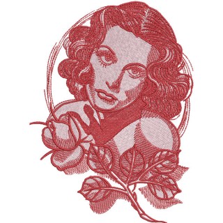 Femme fatale embroidery design - Embroidery Design