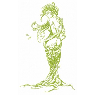 Woody woman embroidery design - Embroidery Design