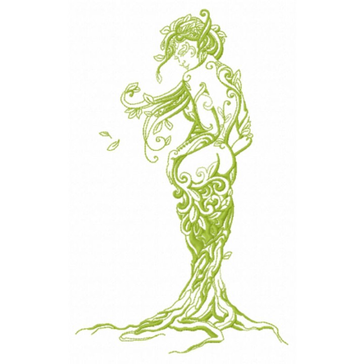 Woody woman embroidery design - Embroidery Design